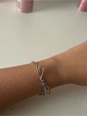 Gold Bow Bracelet with Lavender Accent - Women Jewelry KATE SPADE